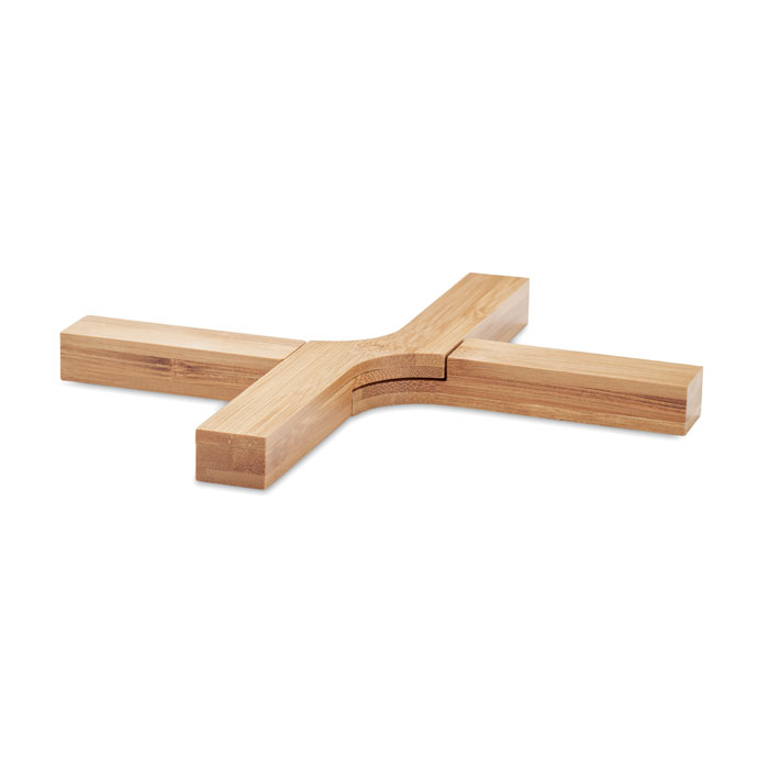 Dessous de plat publicitaire pliable en bambou IMBA Bois