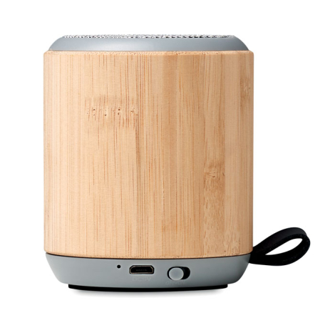 Enceinte 3W sans fil en bambou publicitaire RUGLI