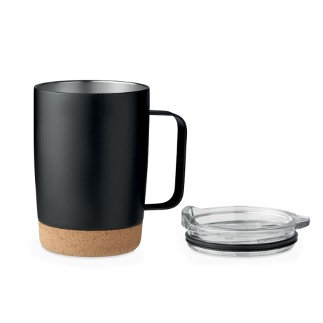 Mug double paroi personnalisé avec couvercle 300 ml RUBY