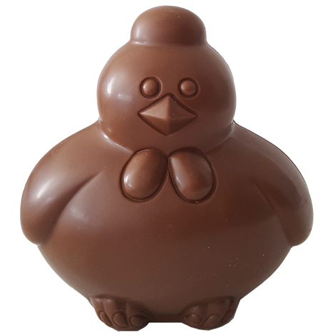 Poule de Pâques publicitaire en chocolat