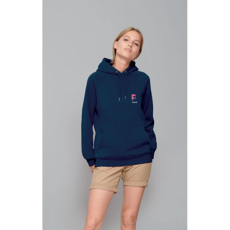 Hoodie unisexe coton bio et rPET 280gr publicitaire STELLAR