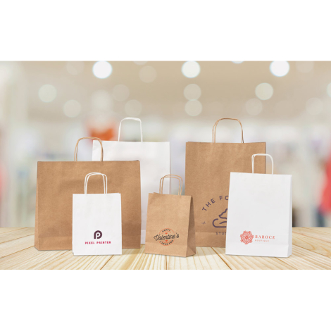 Sac papier kraft personnalisé 24x9x31 cm ELLEN