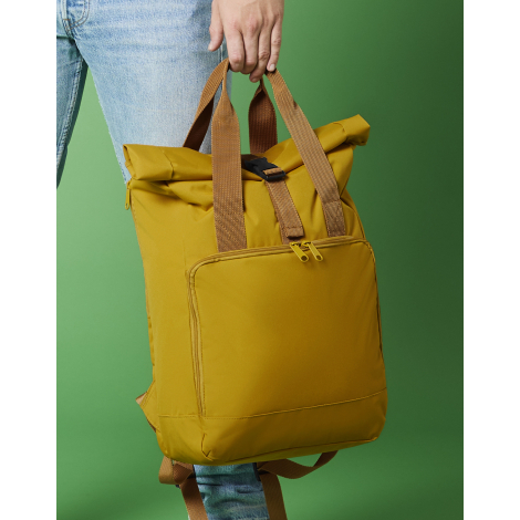 Sac à dos personnalisable Roll-Top - polyester recyclé