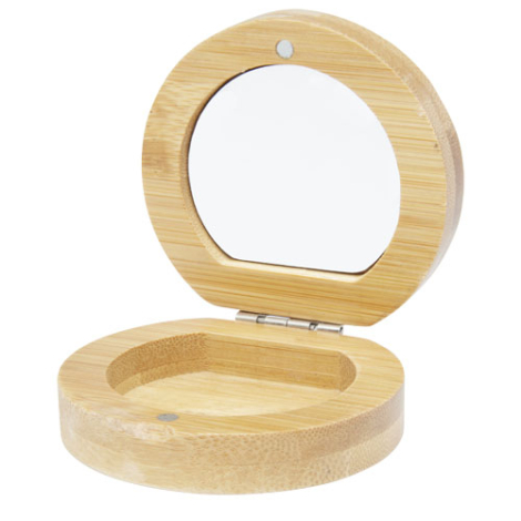 Miroir de poche promotionnel en bambou Afrodit