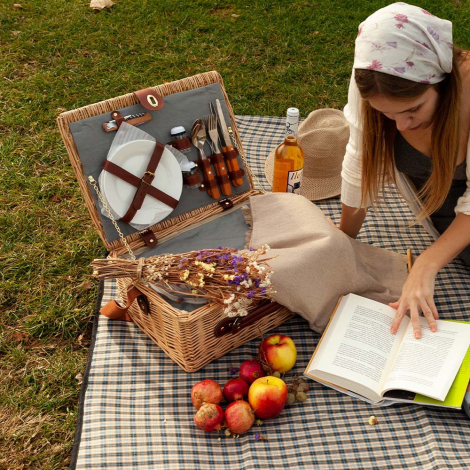 Panier de picnic personnalisé osier 2 personnes - Durian