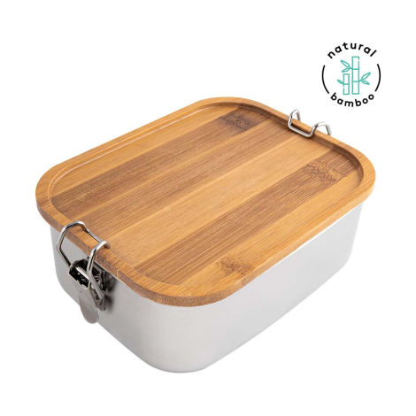 Lunch box promotionnelle inox bambou - Papaya