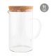 Carafe personnalisée borosilicate et couvercle liège ESSENCE