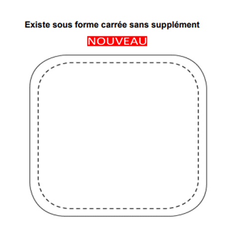 Sous verre publicitaire en cuir recyclé