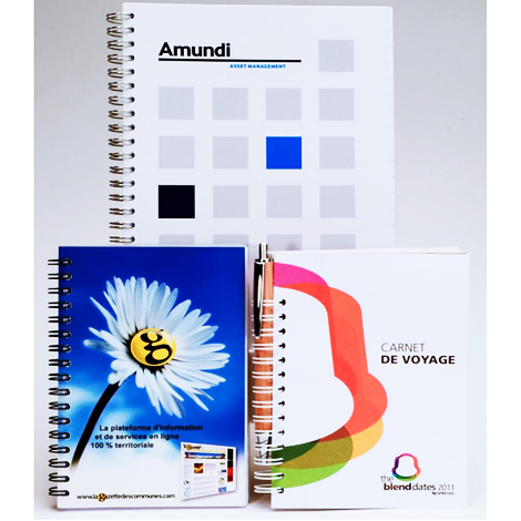 carnet spirale B6 personnalisable en papier de roche