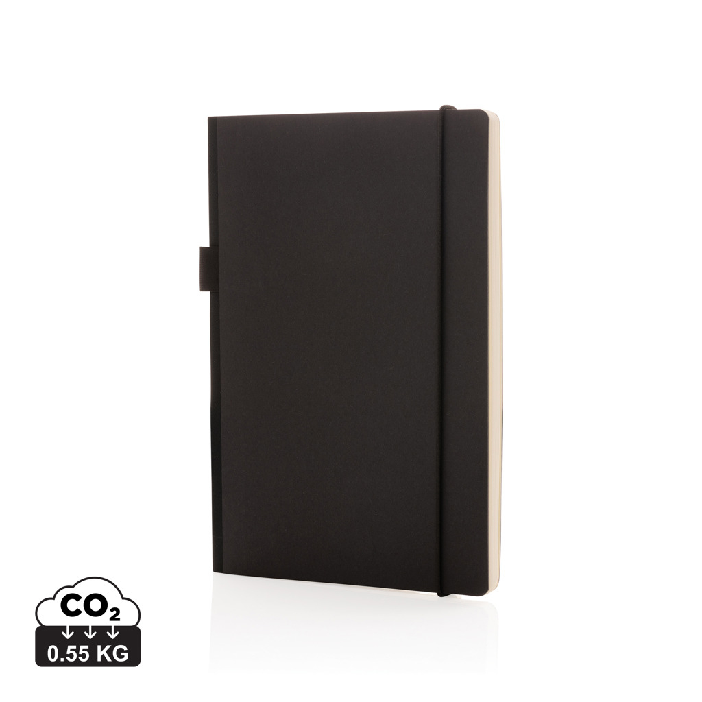 Carnet A5 à couverture rigide et pochette publicitaire Noir