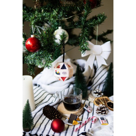 Boule de noël personnalisable - 5/15/25 carrés de chocolat