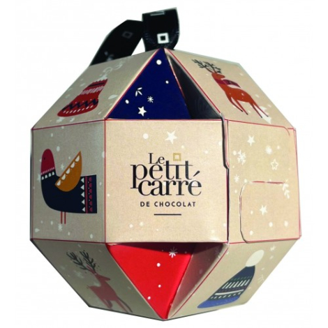 Boule de noël personnalisable - 5/15/25 carrés de chocolat