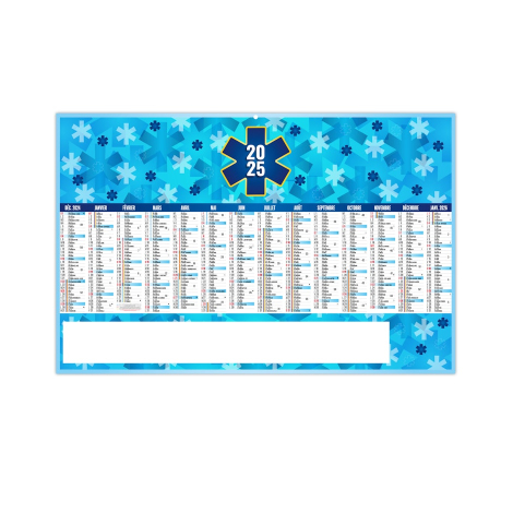 Calendrier bancaire promotionnel - CROIX BLEUE