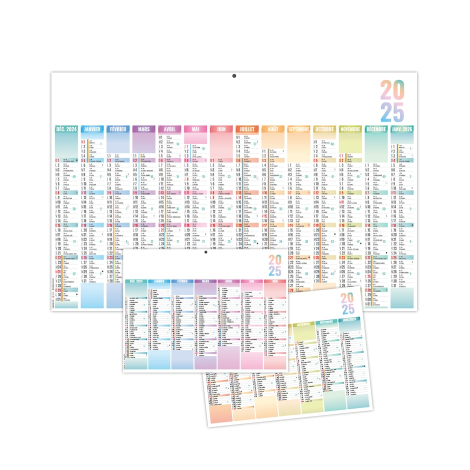 Calendrier bancaire promotionnel - PASTEL