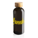 Bouteille 600ml publicitaire rPET couvercle bambou 