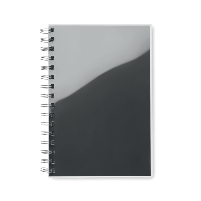 Carnet personnalisable A5 à spirales en RPET - ANOTATE Noir
