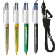 Stylo 4 Couleurs personnalisé BIC® Wood Style avec Lanyard