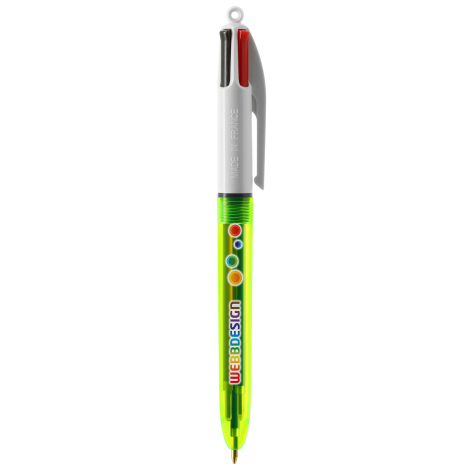 Stylo personnalisé BIC® 4 couleurs Fluo