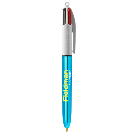 Stylo 4 couleurs personnalisé BIC® Shine avec Lanyard