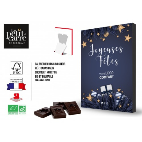 Calendrier de l'Avent promotionnel Chocolat français