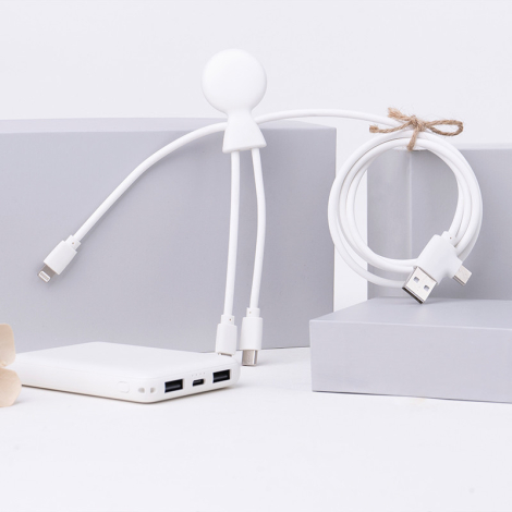 Pack powerbank et câble personnalisé Xoopar® Mr Bio Long