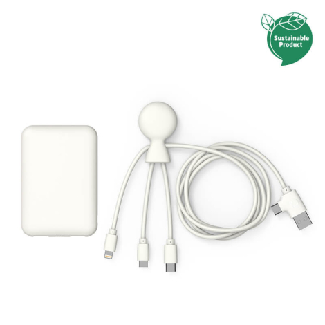 Pack powerbank et câble personnalisé Xoopar® Mr Bio Long