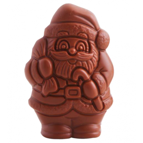 Moulage publicitaire Père Noël au chocolat praliné