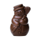 Bonhomme de neige en chocolat praliné publicitaire