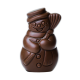 Moulage publicitaire bonhomme de neige chocolat praliné