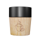 Tasse publicitaire avec base aimanté en bois 150 ml