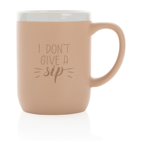 Mug bord blanc finition mat publicitaire 300 ml