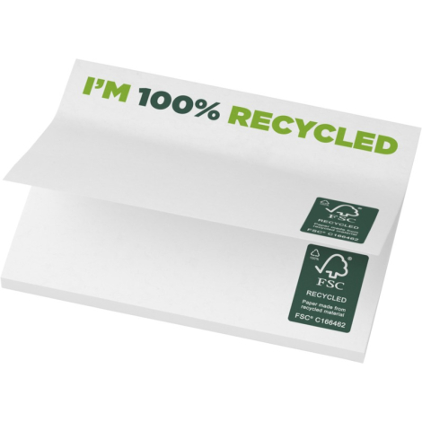 Notes autocollantes recyclées publicitaires 10 x 7,5 cm