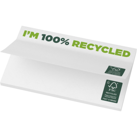 Bloc feuilles adhésives recyclées personnalisées 12,7 x 7,5 cm