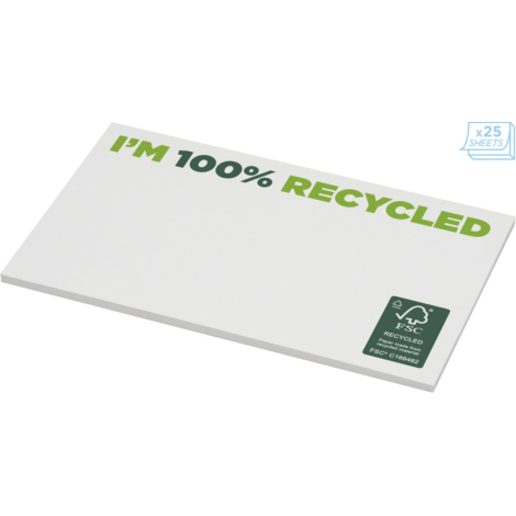 Bloc feuilles adhésives recyclées personnalisées 12,7 x 7,5 cm