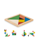 Puzzle en bois coloré publicitaire TANGRAM