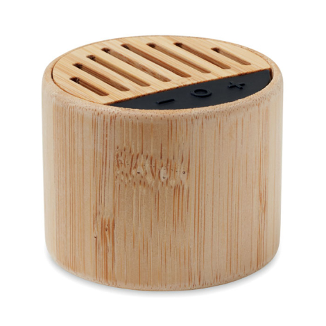 Enceinte 3W bambou promotionnelle ROUND LUX