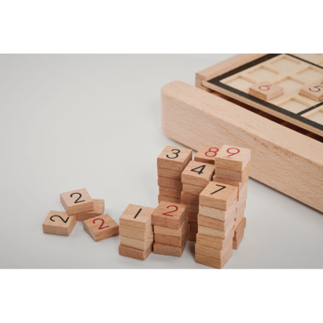 Plateau de sudoku promotionnel en bois SUDOKU