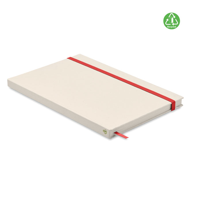 Carnet A5 en carton de lait personnalisable MITO Rouge