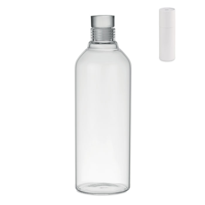 Bouteille en verre 1L à personnaliser LOU Transparent