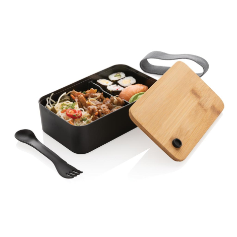 Lunchbox promotionnelle 700ml en rPET et bambou