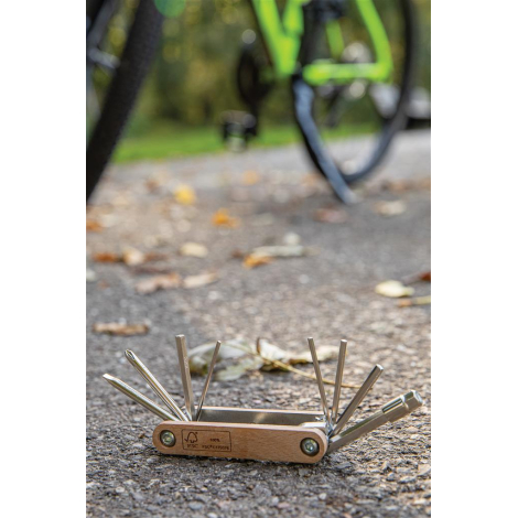 Outil promotionnel multifonctions avec clé Allen en bois