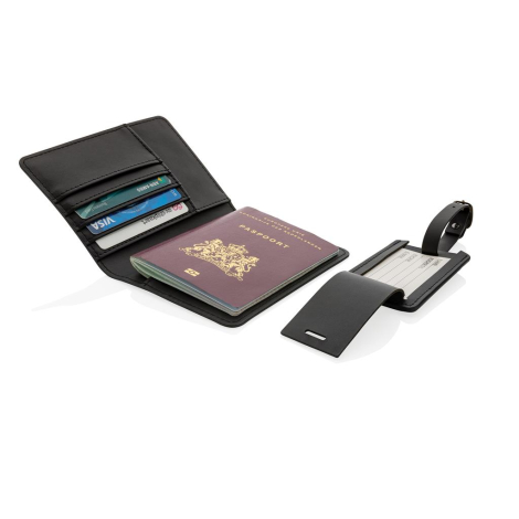 Porte-passeport promotionnel et étiquette à bagage Swiss Peak