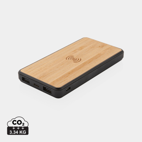 Powerbank promotionnel 8000mAh induction en ABS recyclé