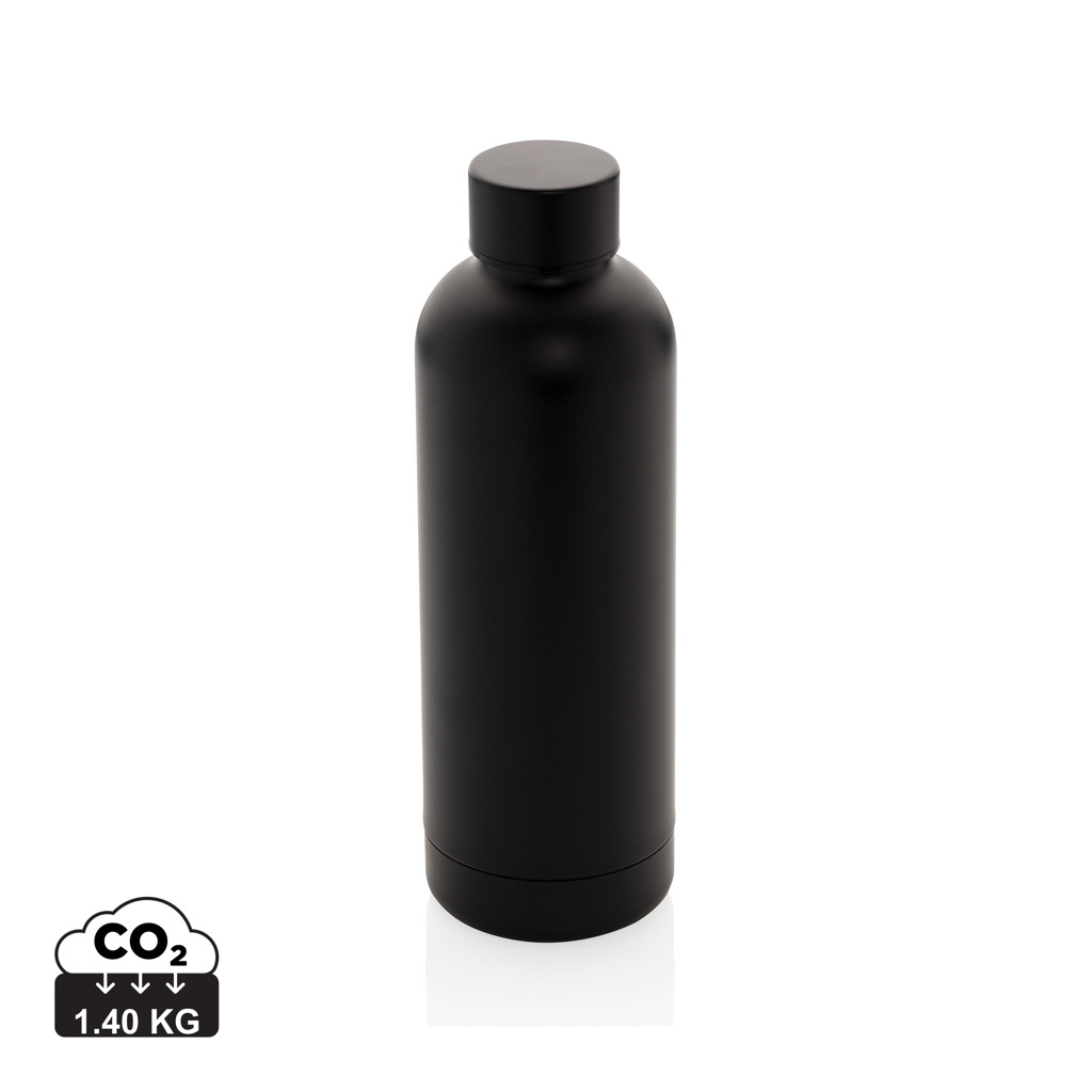 Bouteille inox recyclé promotionnelle isotherme 500ml Impact Noir
