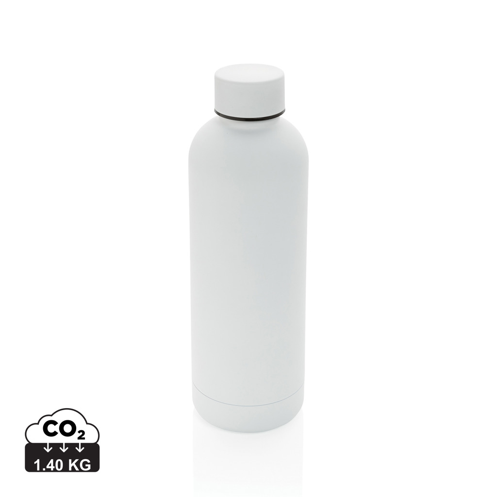 Bouteille inox recyclé promotionnelle isotherme 500ml Impact Blanc