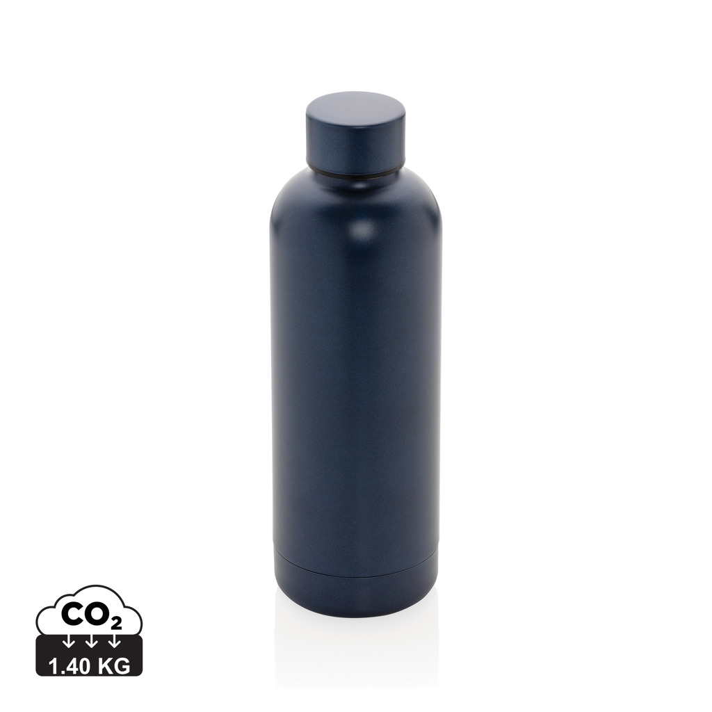 Bouteille inox recyclé promotionnelle isotherme 500ml Impact Bleu