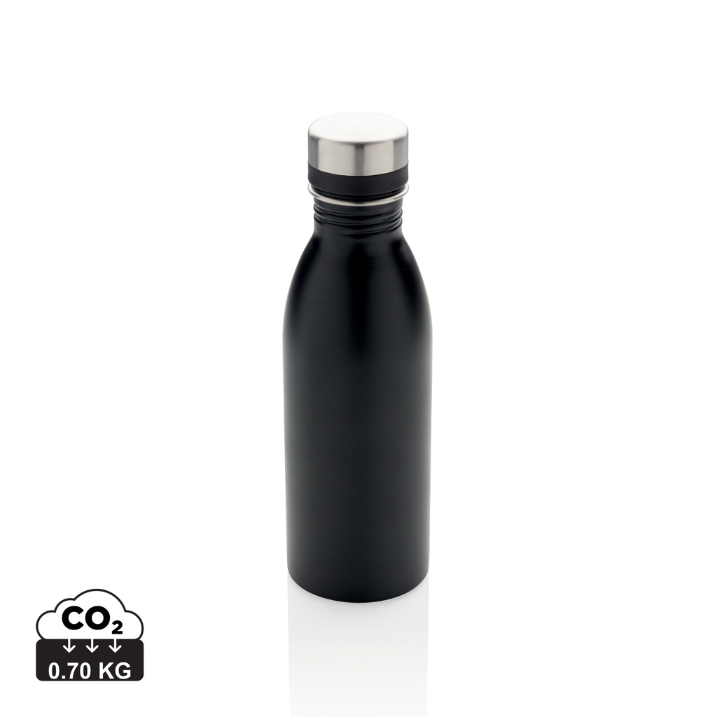 Gourde en inox recyclé 500ml personnalisable Noir
