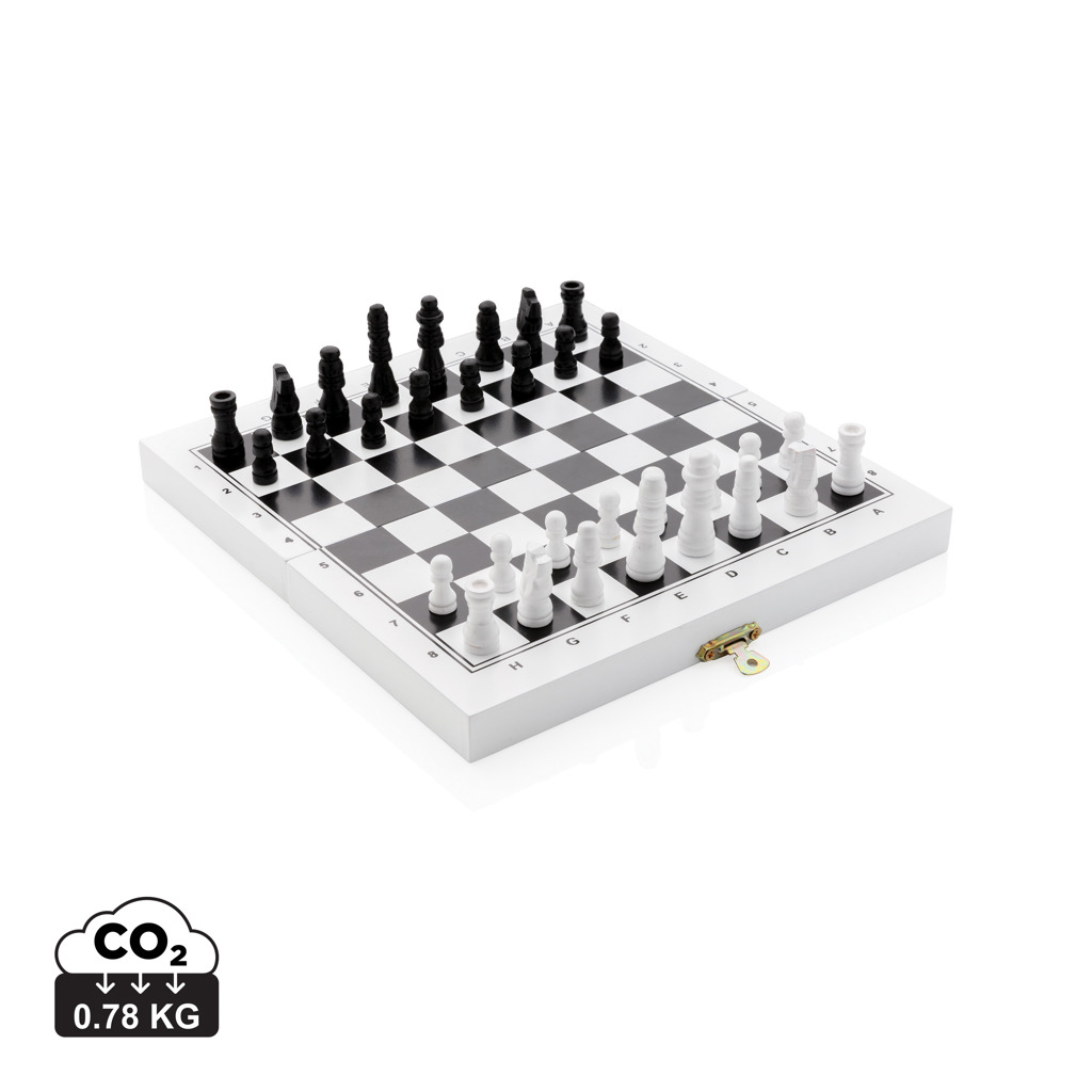 Jeu de société à personnaliser 3 en 1 boîte en bois Blanc