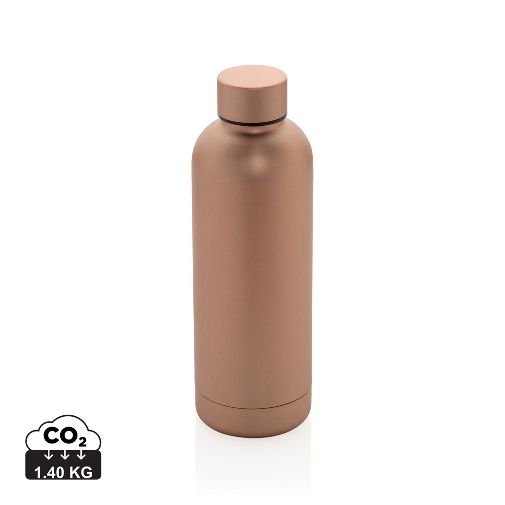 Bouteille inox recyclé promotionnelle isotherme 500ml Impact Marron