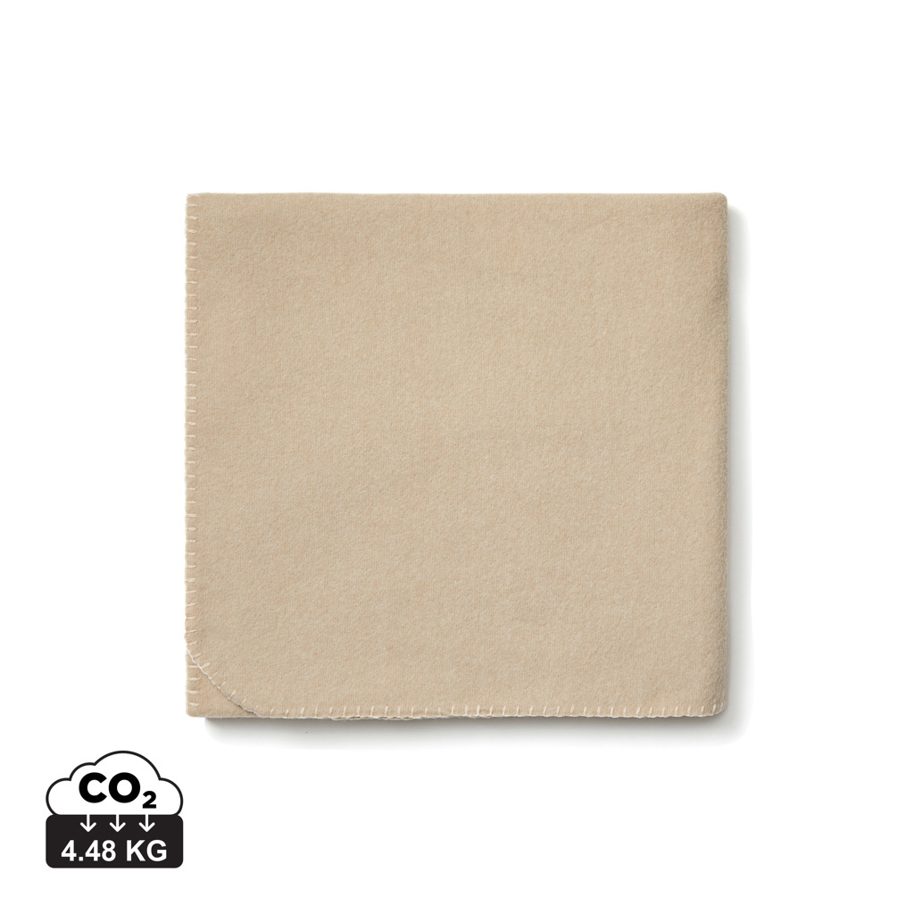 Plaid fibres recyclée personnalisable Bilton VINGA Beige